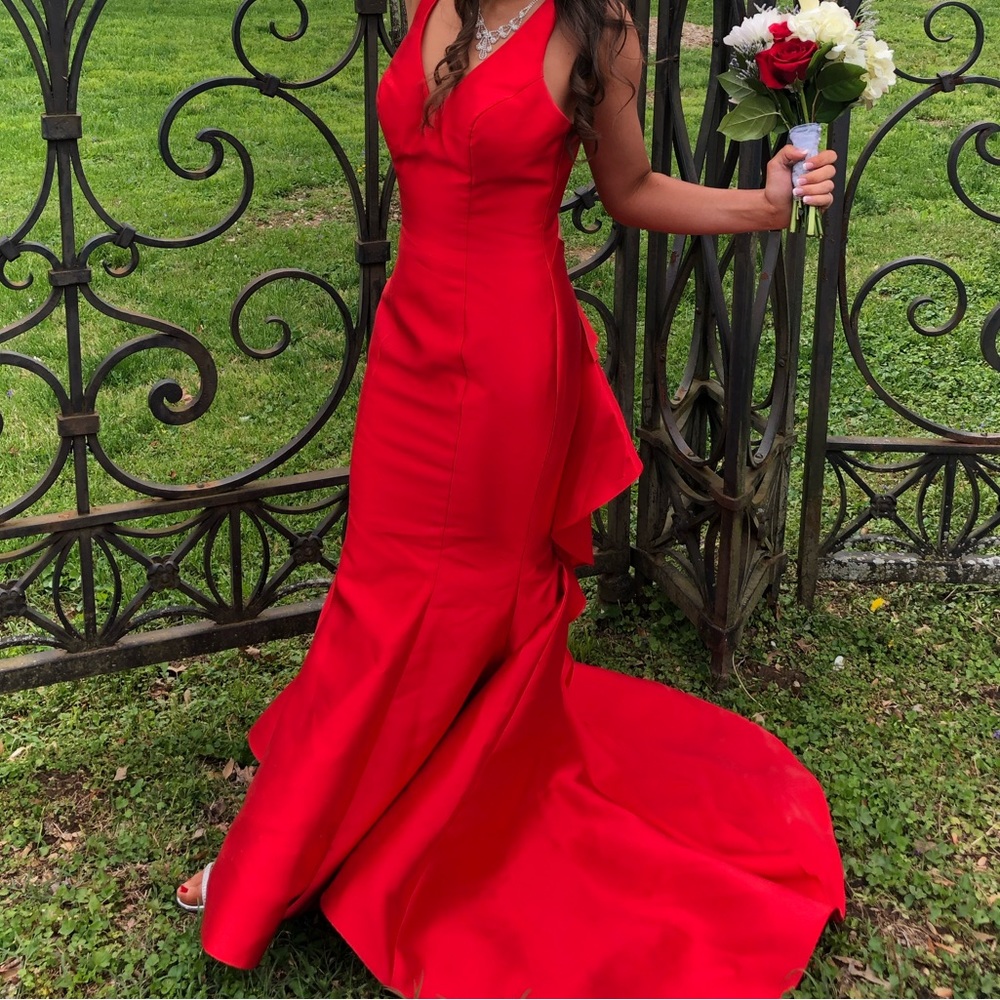 Sherri Hill Mermaid Ruffle Dress